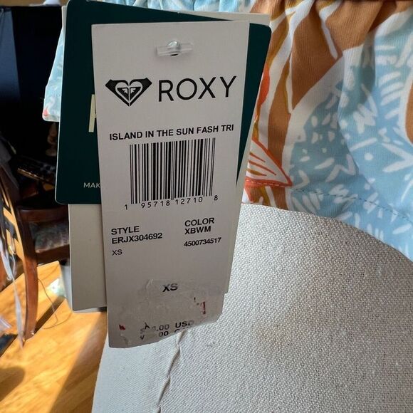 Roxy Island In The Sun Blue Printed Bikini Top XS - Picture 8 of 15